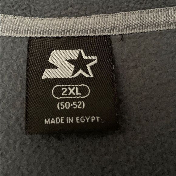 Starter Men’s Gray  Full-Zip Fleece Jacket Pockets  Size 2XL/50-52 - Picture 9 of 10